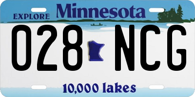 MN license plate 028NCG