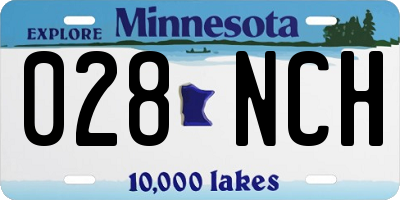 MN license plate 028NCH