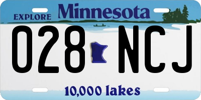 MN license plate 028NCJ