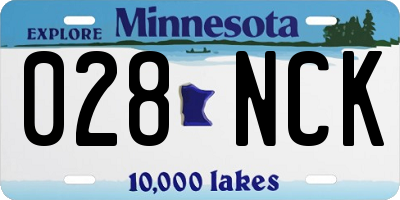 MN license plate 028NCK