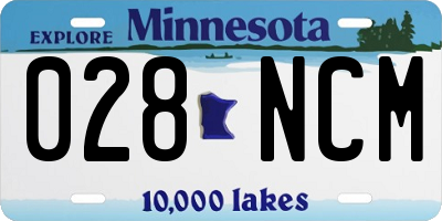 MN license plate 028NCM