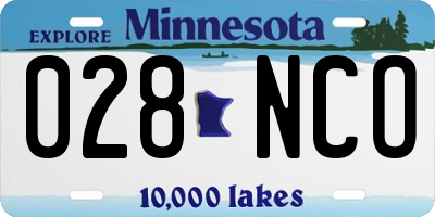 MN license plate 028NCO