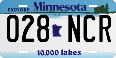 MN license plate 028NCR