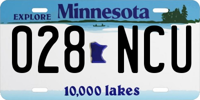 MN license plate 028NCU