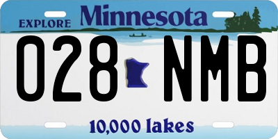 MN license plate 028NMB
