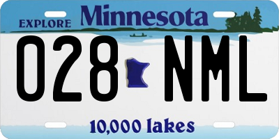 MN license plate 028NML