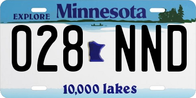 MN license plate 028NND