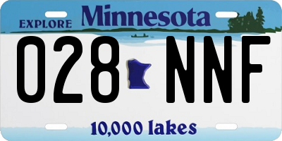MN license plate 028NNF