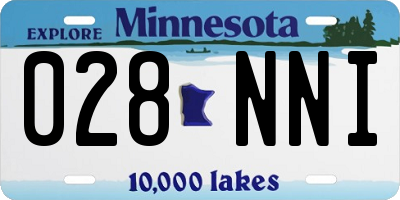 MN license plate 028NNI