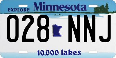 MN license plate 028NNJ