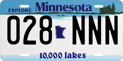 MN license plate 028NNN