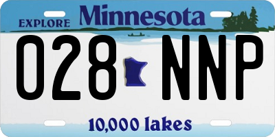 MN license plate 028NNP