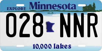 MN license plate 028NNR