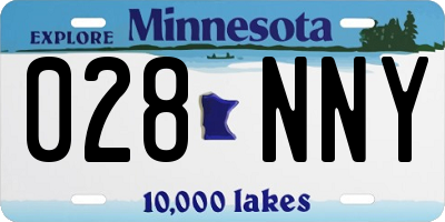 MN license plate 028NNY
