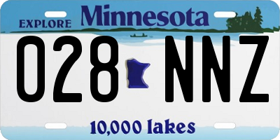 MN license plate 028NNZ