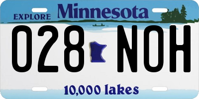 MN license plate 028NOH
