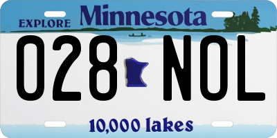 MN license plate 028NOL