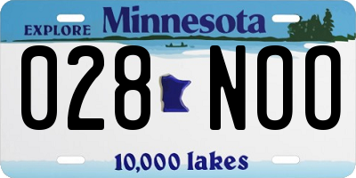 MN license plate 028NOO