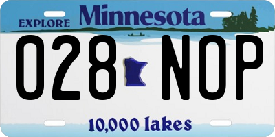 MN license plate 028NOP