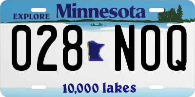 MN license plate 028NOQ