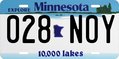 MN license plate 028NOY