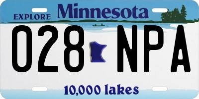 MN license plate 028NPA
