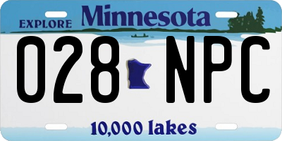 MN license plate 028NPC