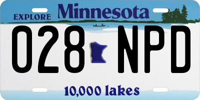 MN license plate 028NPD