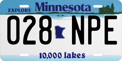 MN license plate 028NPE