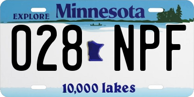 MN license plate 028NPF