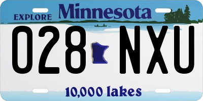 MN license plate 028NXU