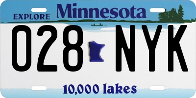 MN license plate 028NYK