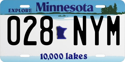MN license plate 028NYM
