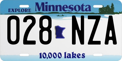 MN license plate 028NZA