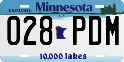 MN license plate 028PDM