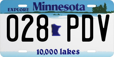 MN license plate 028PDV