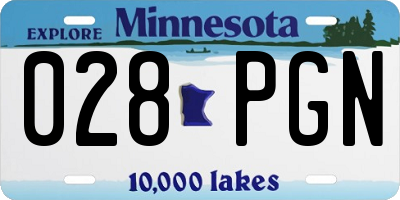 MN license plate 028PGN