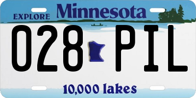 MN license plate 028PIL