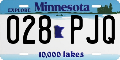 MN license plate 028PJQ