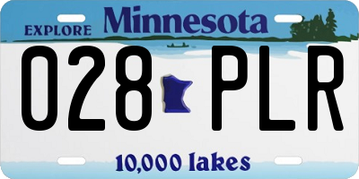 MN license plate 028PLR