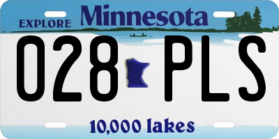 MN license plate 028PLS