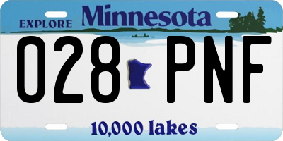 MN license plate 028PNF