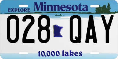 MN license plate 028QAY