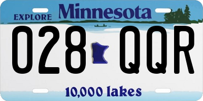 MN license plate 028QQR
