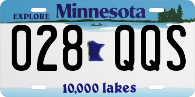 MN license plate 028QQS