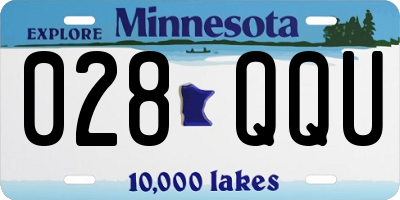 MN license plate 028QQU