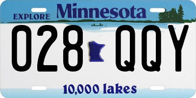 MN license plate 028QQY
