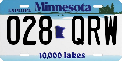 MN license plate 028QRW