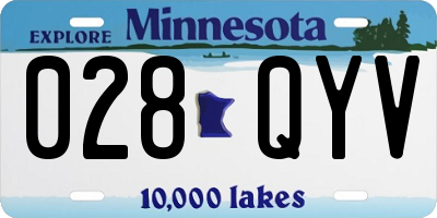 MN license plate 028QYV