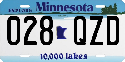 MN license plate 028QZD